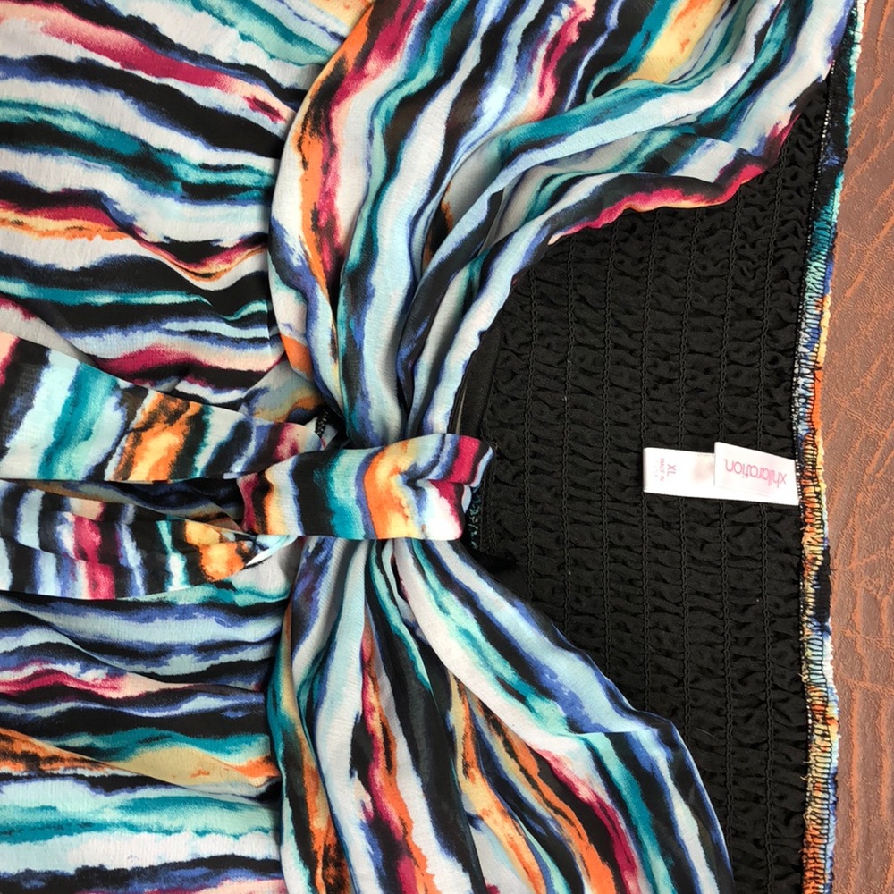 Floor length 1x halter or strapless dress